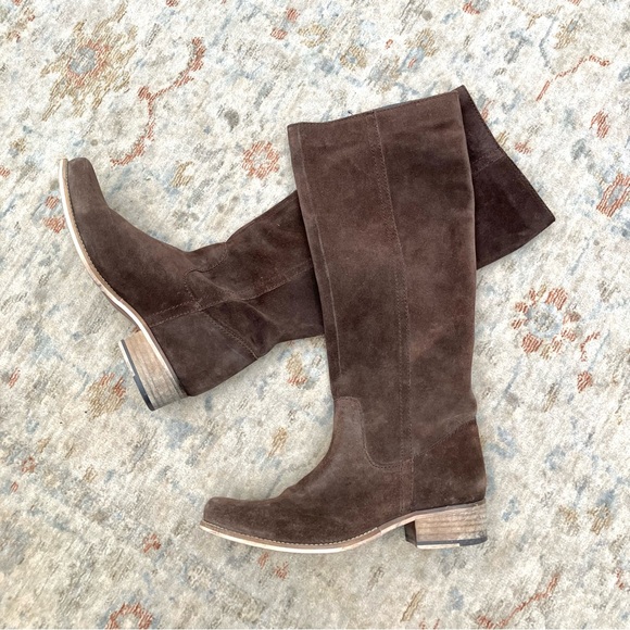 Seychelles Rich Brown Suede Heeled Boots - Picture 8 of 8